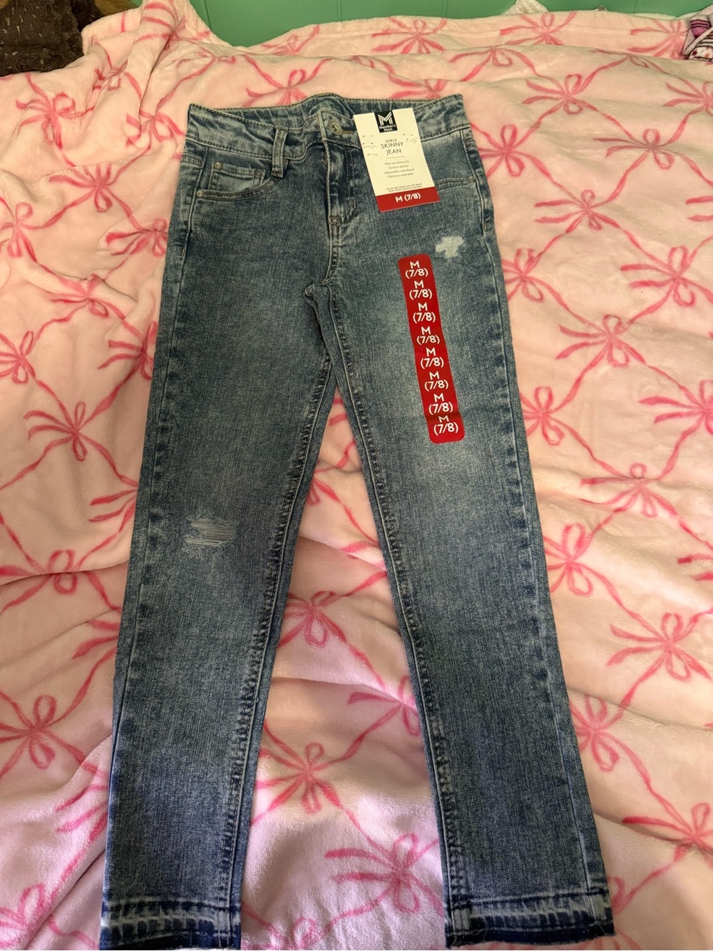Kids Slim Stretch Jeans in Medium Blue - M (7/8)